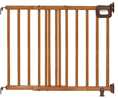 Ingenuity Ringhiera in legno e cancello di sicurezza per animali domestici e bambini, 81,3-121,9 cm di larghezza, 83,8 cm di altezza, installare ringhiera a ringhiera o parete, o parete a parete in