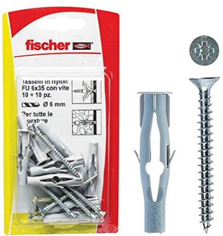 Fischer, Tasselli Universali FU 10X60 V K con vite