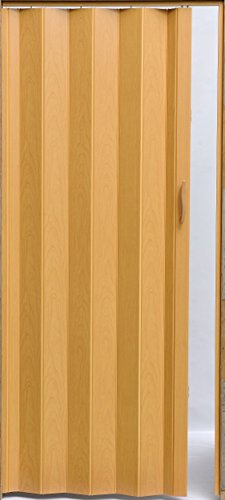 Falttür Schiebetür Tür Kunststofftür buche farben Höhe 203 cm Einbaubreite bis 92 cm Doppelwandprofil Neu 280