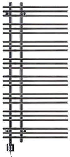 anapont elektrischer Badheizkörper - Chrom gerade - Timer-Funktion - Handtuchheizkörper - Badheizung elektrisch - Handtuchheizung - Made in Germany