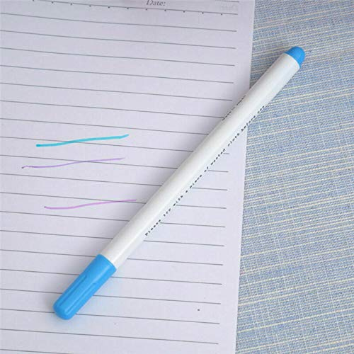 Wasserlöslicher Stift 8 Stück Wasserlöschbarer Stift Stoffmarker für Stickerei Schneider Schneidern Nähen, wasserlöslich, schnell trocknend, abwischbar (8 Stück, Blau)