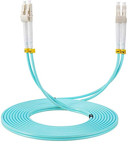 Elfcam® - Fibra Óptica Cable LC/UPC a LC/UPC OM3 Multimodo Duplex 50/125um LSZH, 0,5M
