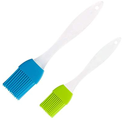 Yiouou Silicone Pastry Basting Brush Set, 7 & 8 Heat Resistant Oil Brush for Cooking, Baking, Barbecue, Grilling, Meat, 2 Pcs