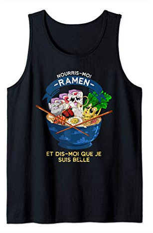 Cuisine Asiatique Nouilles De Ramen Kawaii Bol De Ramen Débardeur