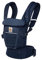 Ergobaby Adapt Babytrage für Neugeborene ab Geburt, 3-Positionen SoftFlex Mesh Ergonomische Babybauchtrage Rückentrage Baby-Tragetasche, Midnight Blue