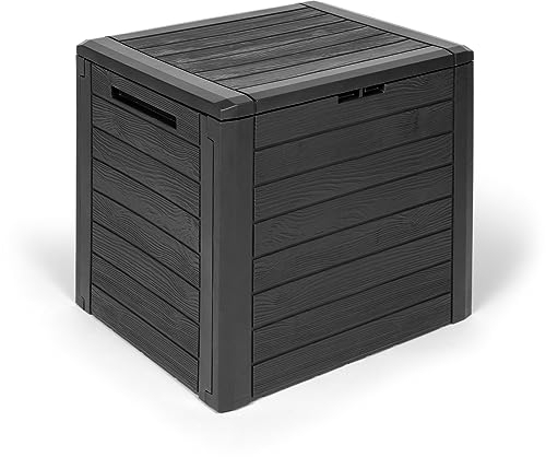 Kreher Kompakte Kissenbox/Aufbewahrungsbox in Anthrazit mit 140 Liter Volumen. Robust, abwaschbar und einfach im Aufbau!