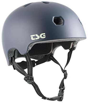 TSG Meta Skate- und Fahrradhelm mit Einstellsystem, für Radfahren, BMX, Skateboarden, Rollerblading, Roller Derby, E-Boarding, E-Skating, Longboarding, Vert, Park, Urban (Satin Paynes Grey, L/XL 58-60