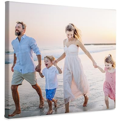 FLYERALARM Leinwand 20x20 personalisiert I Fotoleinwand (2cm) selbst gestalten I Geschenk mit eigenem Bild bedrucken lassen