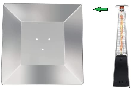 BU-KO Remplacement Universel du réflecteur de Bouclier Thermique à 4 côtés pour Les chauffages de terrasse à gaz Pyramid