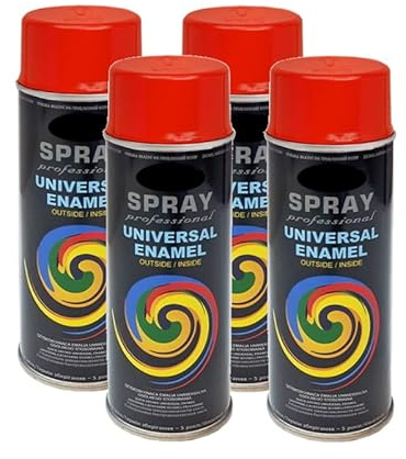 VE-INDUSTRIES 4x LACKSPRAYS CC nach RAL 400ml RAL 3000 Feuerrot