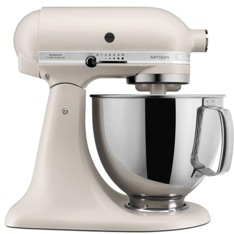 KitchenAid Robot Pâtissier - Artisan - Robot cuisine multifonctions à tête inclinable - Batteur avec 3 accessoires et Bol inox de 4,8 L - Milkshake