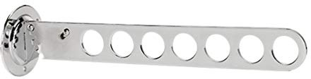 Wandgarderobe, Kleiderhaken Klappbar Wandmontage Stainless, 7 Löcher Kleiderbügelhalter Kleider Edelstahl Kleiderständer Wand Kleiderstange Wandgarderobe Stange 90° drehbar faltbar Trockengestel