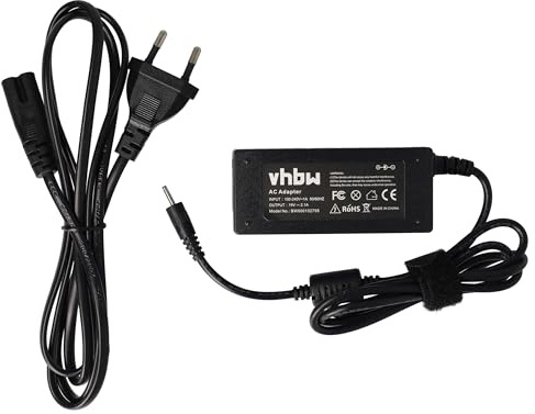 vhbw alimentatore compatibile con Asus Eee PC 1201T, 1225B, 1225C, PC 1005HE, 1215, 1215B, 1215N, 1215P notebook, 40 W