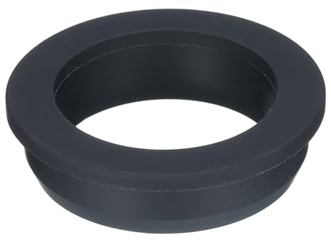 sourcing map T Type Rubber Grommet Mount Dia 51.3mm ID 40mm Seal Protection Flexible Hole Plugs for Cable Pipe Black