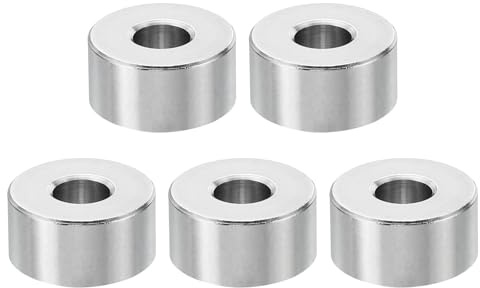 PATIKIL M6 Stainless Steel Spacers, 5 Pcs Metal Spacer Stainless Steel 6.2mm ID x 16mm OD x 8mm L Spacer Screw Standoff Round for 1/4 or M6 Screw Bolts