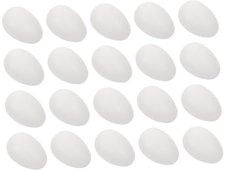 OATIPHO 50 Stück nachgeahmte Eier Spielzeug für Kinder Malset DIY Ornament Modelle Osterzubehör eier selber färben Graffiti Requisiten Füllstoff Anhänger