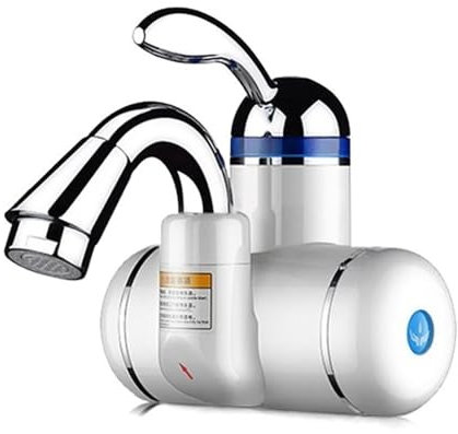 WANGZEYU Electric Tap 3000W Tankless Instant Hot Water Tap Water Heater Electric Kitchen Faucet Hot Cold Fast Heating Water Heater Tap 220V-240V Hot Water Tap(Water from side)