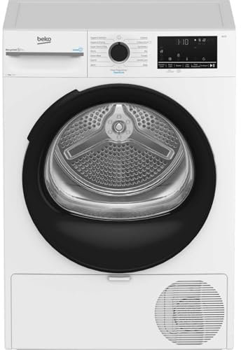 Beko BM3T3833W Freestanding Heat Pump Tumble Dryer, 8kg Load, with SteamCure Technology [Energy Class A++]