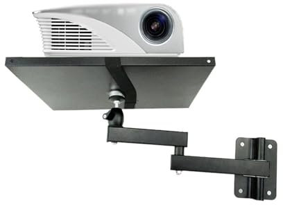 lskdnrufh Projector Stand Projector Wall Mount Bracket Full Motion 360 Rotate Tilt 8kg With Plate Flexible Arm Foldable Projector Mount