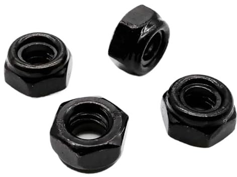 Sicherungsmutter, selbstsichernde Muttern, 2/5/25 Stück, 304 Edelstahl, schwarzer Sechskant-Nyloneinsatz, Sicherungsmutter, selbstsichernde Nylock-Mutter, Sicherungsmutter M2 M2,5 M3 M4 M5 M6 M8 M10 M