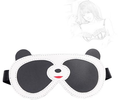 ZYHNYTAO SM Augenmaske Sexy Maske BDSM Augenmaske Maske Erotik Panda Augenbinde Einstellbar Bondage Fetisch Cosplay Sex Toys für Maskerade Leder Bondage Erotik Fetisch Sexspielzeug für Paare (A)