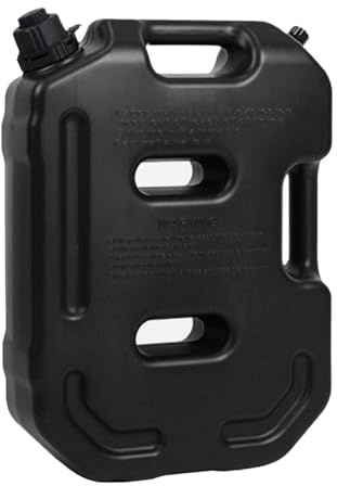 Ronyme Serbatoio carburante, contenitore per olio e liquidi, contenitore per carburante multiuso spesso da 10 litri, tanica per auto, UTV e, Nero