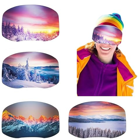 4 Ski Goggles Protective Cover, Ski Goggles Protective Cover, Ski Goggle Cover, Ski Goggles Protective Cover, Ski Goggles Protective Cover, Goggle Protective Cover, for Travel and Skiing, Unisex, One