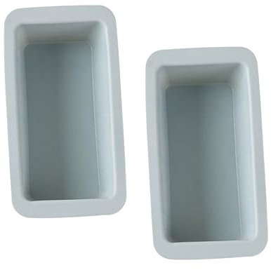 WEKADRIN 2 piezas Molde Rectangular de Silicona para Hornear Pan y Pastel Molde Flexible Antiadherente para Repostería Casera para Mousse Pan y Postres Color Azul