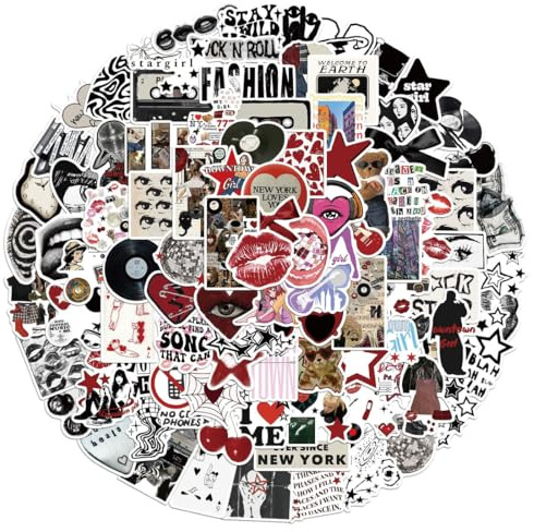 Teegxddy 100psc sticker aufkleber stickers Y2K Waterproof Sticker Set for Skateboard, Laptop, Suitcase, Helmet, Motorcycle, Car, Bicycle, Computer, Gift for Teenagers and Adults