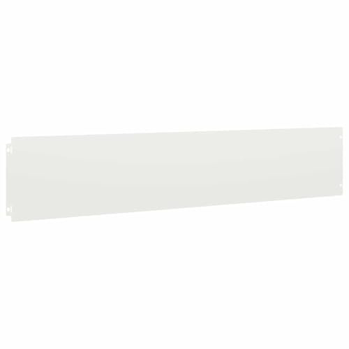 Bordure de Jardin en Acier, Bordure de Pelouse Gazon Parterre Métal Barrière Clôture de Jardin 10 pcs Blanc 20x103 cm Acier laminé à Froid