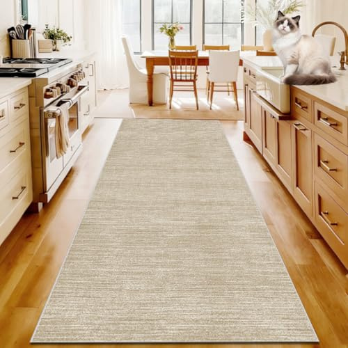 TFEHXYZU Läufer Teppich Flur 100 x 400 cm Küchenläufer rutschfeste Teppichläufer Flur Waschbar Küchenmatte Flurteppich Küchenteppich Fußmatte Groß Schmutzfangmatte Innen Teppich Läufer für Küche