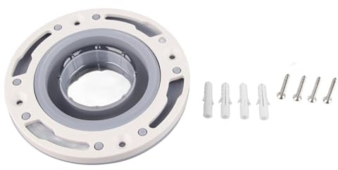Guarnizione per Scarico WC, Flangia Universale in Silicone e ABS, Riparazione per Tubo di Scarico 3-5 Pollici, Grigio - Materiali Resistenti, Installazione Facile, Adatta a