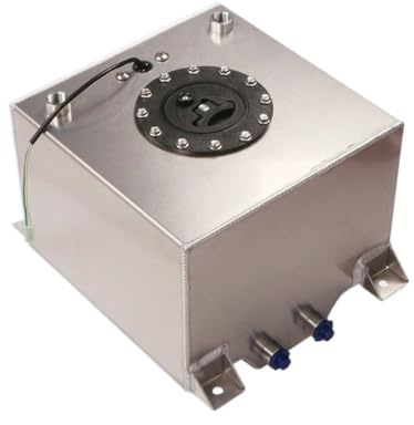 20 liters bränsleöverspänningstank Swirl Pot System Bensindunkar i legering av aluminium Servostyrningsolja Behållare(B style Black)