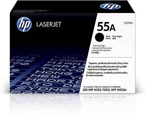 HP 55A (CE255A) Schwarz Original Toner für HP Laserjet Enterprise P3015, M525, HP Laserjet Pro M521 ,Standard