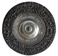 TIVOLY Xt20211000203 - Spazzola circolare per trapano, codolo 6 mm, filo in acciaio ondulato, scapatura del metallo, Ø 75 mm abrasivi