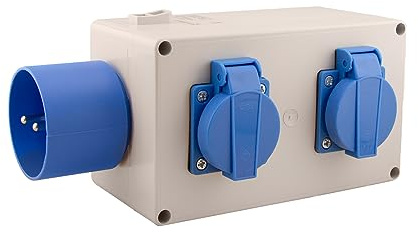 KlingerBorn Einschaltautomatik 1Ph-230V – mit Kragenstecker | Feste Verzögerungszeiten – verhindert gleichzeitigen Anlauf von zwei Antrieben – automatischer Anlauf der Absaugung