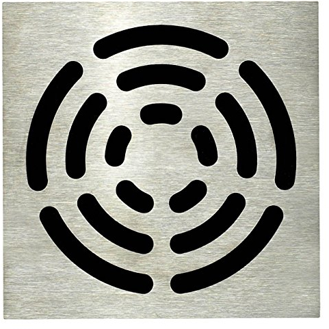 Lazer 230420 Grille carrée pour Siphon de Sol, Gris