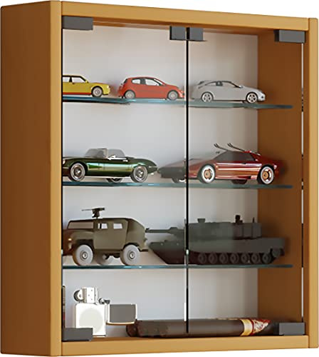 VCM vitrine Salon, Armoire vitrine, Meuble vitrine Salon, vitrine en Verre Colonne Bois Verre Suspendu vitrine Murale collectionneur vitrine Mandosa S Hêtre