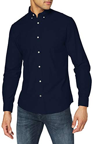 JACK & JONES Mens Oxford Shirt Navy Blazer M