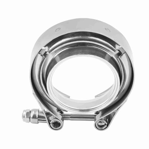 2Inch 2.5Inch 3.5Inch 4Inch V Band Clamp Flange Kit Stainless Steel for Turbo Exhaust Downpipes Stainless Steel (2inch)