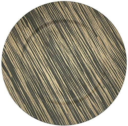 Rammento Lot de 4 grandes assiettes de présentation effet bois naturel 33 cm