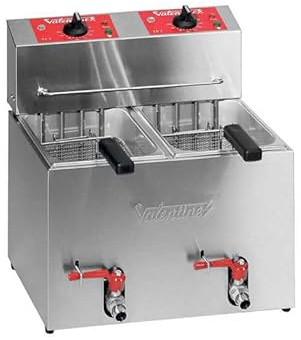MBH Friggitrice Elettrica Industriale Valentine 2 Cestini 7+7 Litri Trifasica