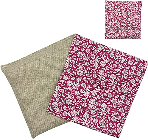 Saco semillas Garden - fucsia, saco con huesos de cereza, saco semillas microondas, saco térmico, frío y calor, bolsa microondas, funda lavable, 19x19cm, 250gr