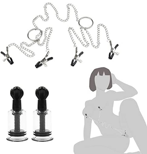 BDSMYEE Nippelklemmen Brustwarzen mit Nippelsauger Brustwarzen,BDSMs Spielzeug hart,Nippel Klemmen Frauen,Schamlippenspreizer Frauen Nippel Sauger Sexspielzeug,Sexspielzeug für Paare extrem sex (B)