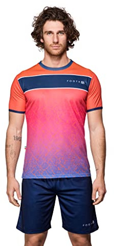 Footex Completo Padel Uomo T-Shirt e Pantaloncino con Tasche in Tessuto Traspirante Leggero Made in Italy (S, Ponza)