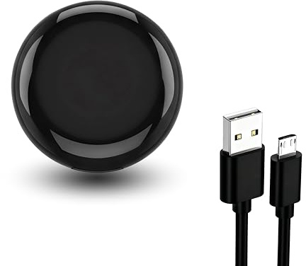 Yitouniu Tuya Smart WiFi-IR-Fernbedienung für TV, DVD, Klimaanlage, AUD, All-in-One-Infrarot-Universal-Fernbedienung, kompatibel mit Alexa, Google Home (Schwarz IR)