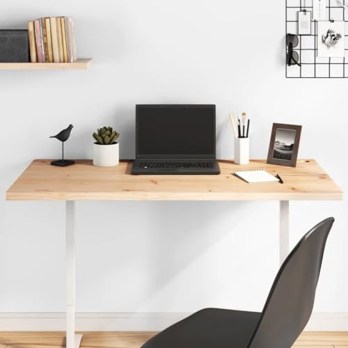Homgoday Schreibtischplatte aus massivem Kiefernholz, 110 x 55 x 2,5 cm, Tischplatte für Esszimmer, Wohnzimmer, Büro, Möbel, Arbeitsplatte, Tischplatte