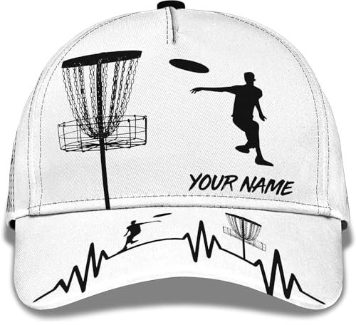Trucker Baseballcap Disc-Golfplatz-Individueller Name 3D-Gedruckt Golf Caps Verstellbare Baseball Cap Für Reisen, Running, Auf Reisen