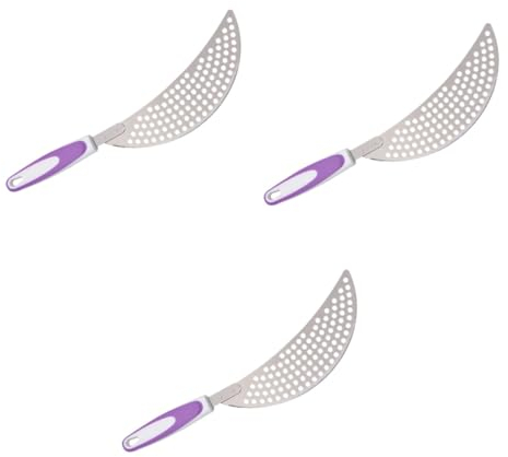 TOPBATHY 3pièces Égouttoir Acier Avec Poignée Plastique Outil Pratique Pour Égoutter Pâtes Et Légumes