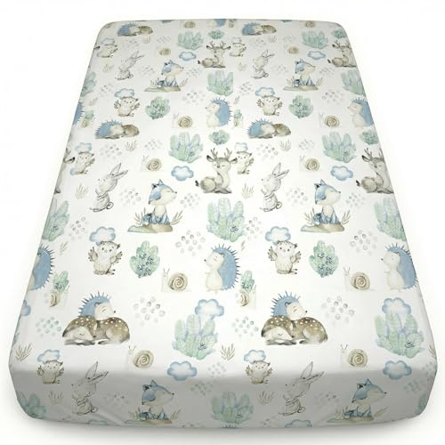 Baby Safe Draps de lit bébé 60 x 120 cm avec coins – Drap-housse de lit 60 x 120 cm en 100 % coton certifié Oeko-Tex – Drap-housse de berceau bébé fabriqué en Europe
